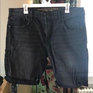 Black Cutoff Denim Shorts